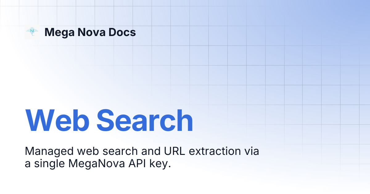 Web Search | Mega Nova Docs