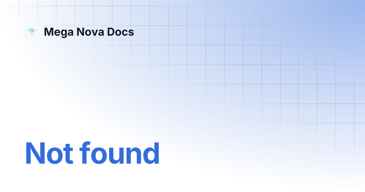 Nova OS | Mega Nova Docs